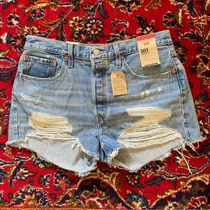 501 Original Fit High Rise Jean Shorts